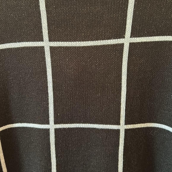 Calvin Klein Cowl Neck Windowpane Sweater Black SIZE XL SOFT AND COMFY! - Picture 5 of 10